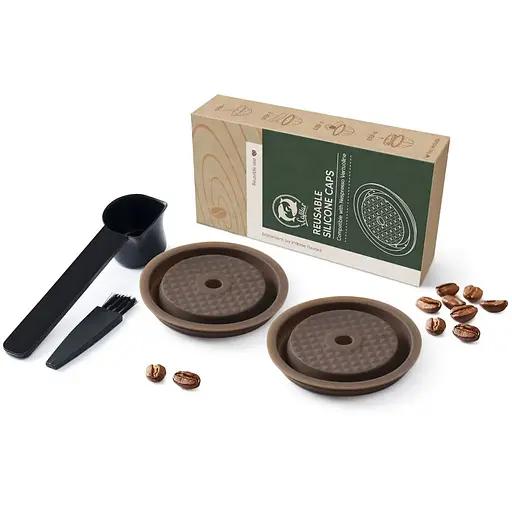 Многоразовая силиконовая крышка (2 шт.) для оригинальной капсулы Nespreso Vertuo Next, Nespresso Vertuoline