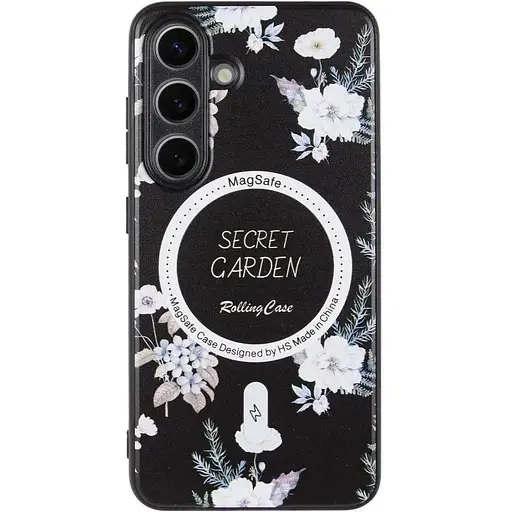 TPU+PC чехол Epik Secret Garden with MagFit для Samsung Galaxy S24 Black
