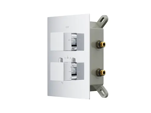 Душова система прихованого монтажу Corsan Adour хром + BOX з термостатом Z01TCH, Хром - фото 4