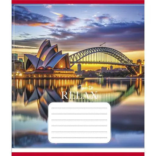 Зошит загальний "Міста в вогнях" Leader 096-630107K-4 в клітинку, 96 аркушів (959063) - фото 1