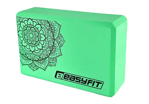 Блок для йоги EasyFit EVA с рисунком мятный (EF-1819-M) - фото 1