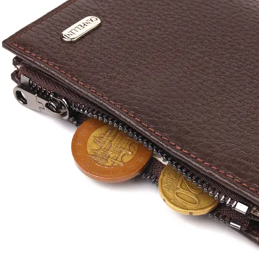 Мужской кожаный кошелек Canpellini 9.7х11.5х1.5 см acs0025041 - фото 5