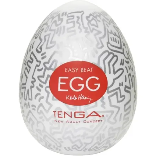 Мастурбатор яйцо Tenga Egg Keith Haring Party белый