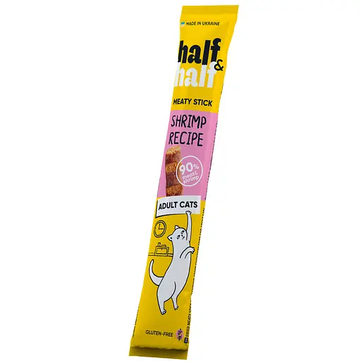 Ласощі для котів Half&Half м'ясна паличка з креветкою 5 г