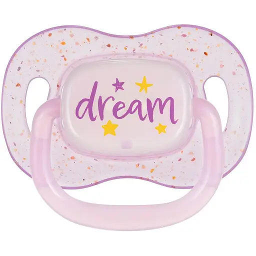 Пустышка силиконовая симметричная Canpol babies NightGlow 6-18 месяцев 2 шт. розовая (34/943_pin) - фото 2