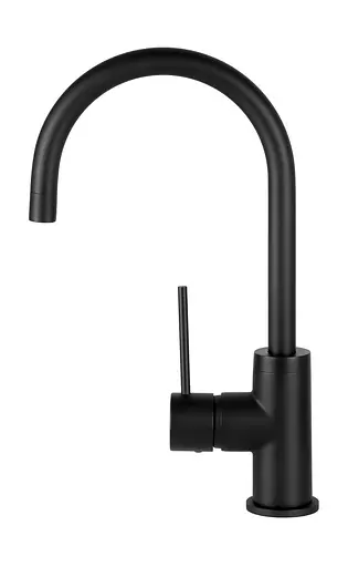 Змішувач для кухні Corsan Lugo black mat з рухомим носиком CMB7522BL Чорний матовий - фото 1