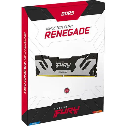 Модуль памяти Kingston Fury DDR5 32GB (2x16) 6400MHz Renegade Silver (KF564C32RSK2-32) - фото 5