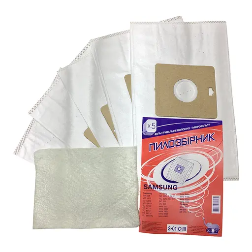 Мішки для пилососу Samsung, Слон S-01 C-3 (5 штук в упаковці) VP-95В, VP-54