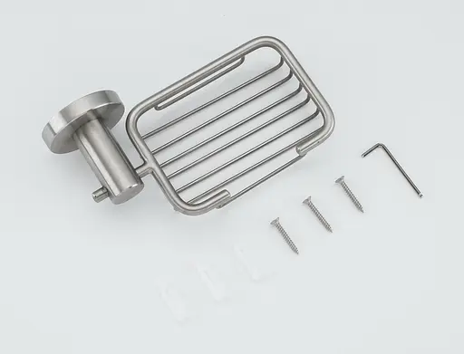 Мыльница/сетка с держателем нержавейка Frap F30102-1 1/20, Хром матовый - фото 2