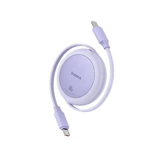 Кабель Baseus Free2Pull Mini Charging Cable USB-C to USB-C 60W 1m Nebula Purple - фото 3