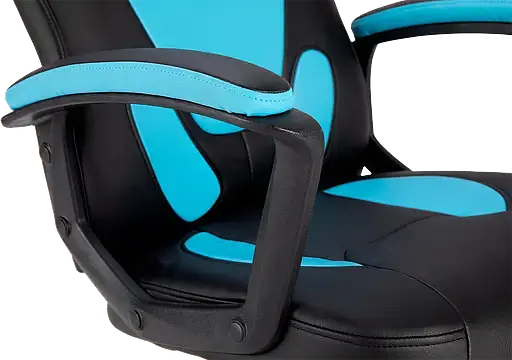 Геймерское детское кресло GT Racer черное с синим (X-1414 Black/Light Blue) - фото 6