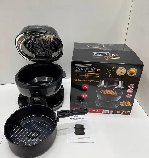 Смарт-аэрофритюрница с функцией вращения на 18 программ Zepline ZP-140, 10 л 4000 Вт - фото 7