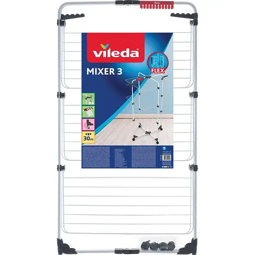 Уцінка. Сушарка для білизни Vileda Mixer 3 Tower Indoor Dryer 30 м (4023103202092) - фото 2