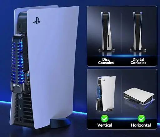 Док-станція з охолодженням KYTOK для PlayStation 5 Ditital, PlayStation 5 Disc, PS5 Б/в - фото 5