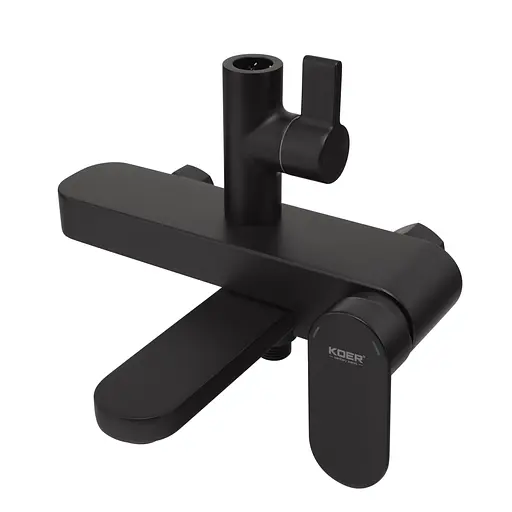 Душова система Koer KB-56030-05 3 функції KR5428, Чорний матовий - фото 4