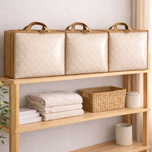 Набір сумок-органайзерів для речей ORGANIZE S 3 шт (бежевий) - фото 1