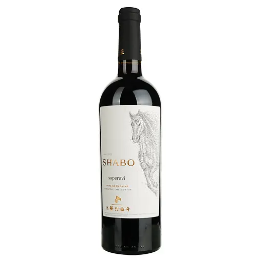 Вино Shabo Classic Saperavi червоне сухе 0.75 л - фото 1