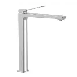 Змішувач для раковини високий Paffoni Tilt без донного клапана steel TI081ST, Нержавіюча сталь - фото 1