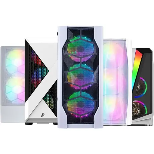 Компьютер Gaming PC (1st Player White)  (i3-10100/16/500SSD/RX480-4Gb) - фото 1