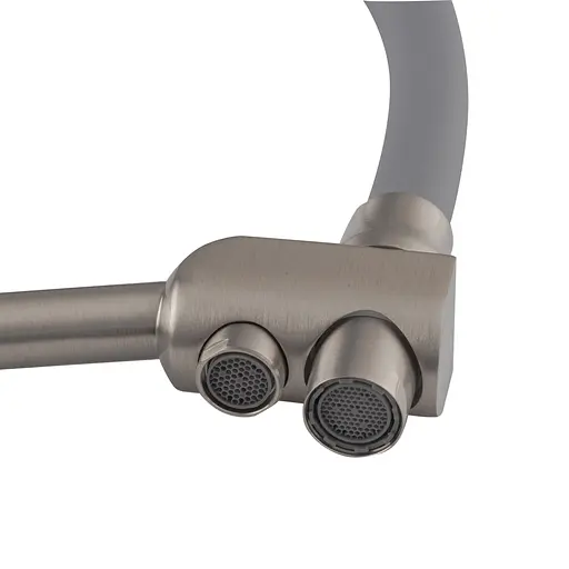 Смеситель для кухни на две воды с гибким изливом Koer KB-72003-02 KR3374 Нержавеющая сталь - фото 6