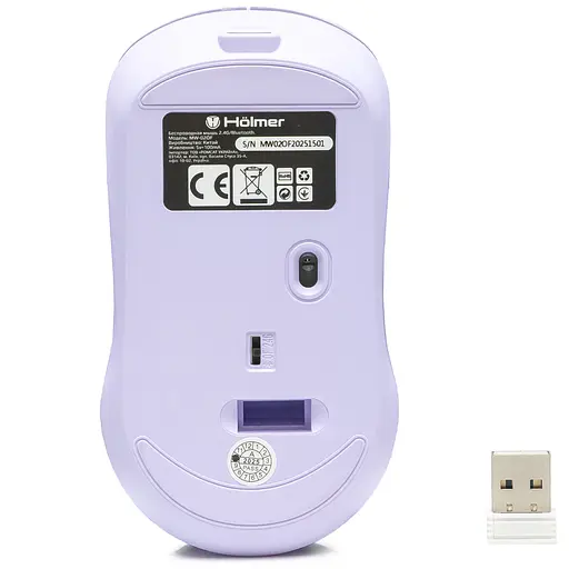 Мышь Hölmer офисная беспроводная сиреневая (MW-02OF) - фото 16