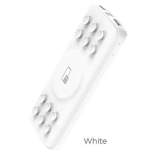 Зовнішній акумулятор із бездротовою зарядкою Hoco J56 Sea power 10000 mAh білий - фото 1