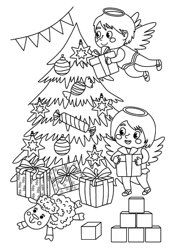 Зимові розмальовки з наліпками. Різдво в місті - фото 3