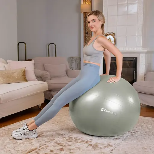 Фітбол Hop-Sport 85 см шавлієвий + насос - фото 5