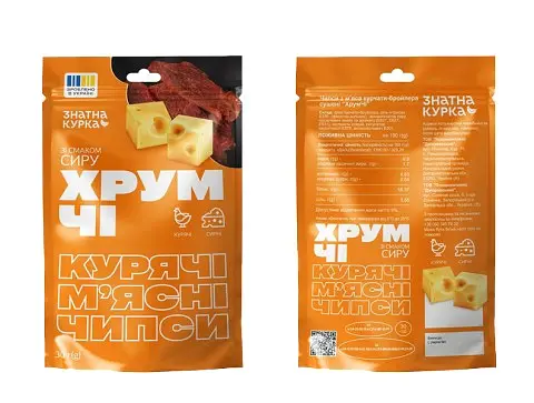 Чипсы Знатна Курка ХрумЧІ из мяса цыплят-бройлеров сушеный сыр 80 г - фото 2