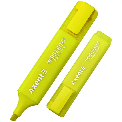Набір маркерів Axent Highlighter 2537-A 1-5 мм клиноподібний 12 шт. жовтий (2537-08-A)