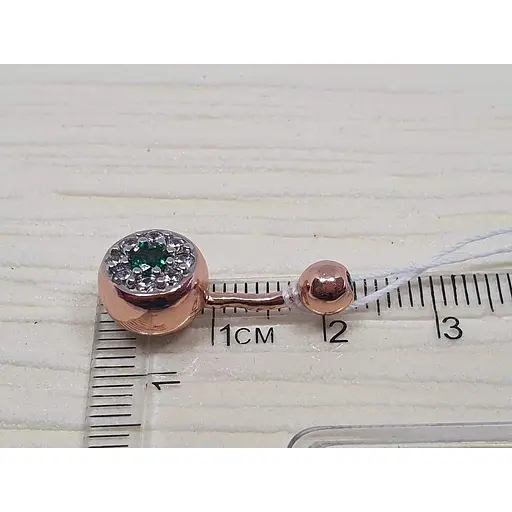 Серебряная серьга для пирсинга пупка Silvex 925. ПР3ФИ/019 - фото 5