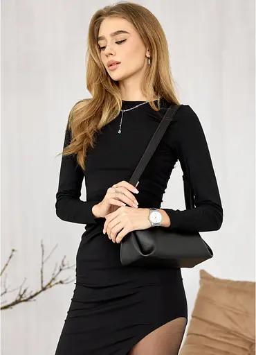 Жіноча сумка Leoma Strip Sambag 27х12х13 см 000305523 - фото 2