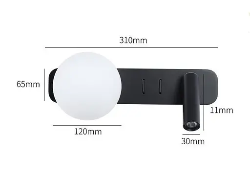 Бра KLOODI DECO WA-MERRY 310 3K BK - фото 3