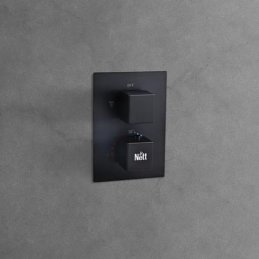 Душова система прихованого монтажу з термостатом для душу Nett TSB-473, Чорний - фото 5