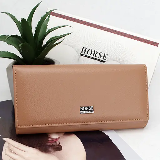 Гаманець жіночий шкіряний Horse Imperial A0001 бежевий - фото 1