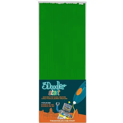 Набор стержней для 3D ручки 3Doodler Start 24 шт Зелёный (3DS-ECO07-GREEN-24) [113409]