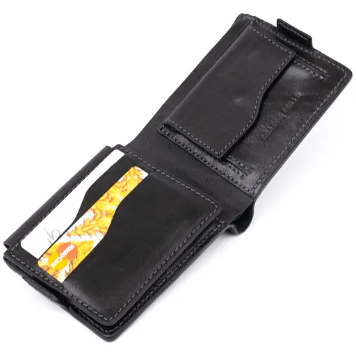 Мужской кожаный кошелек Grande Pelle 9х11.5х3 см acs0015038 - фото 5