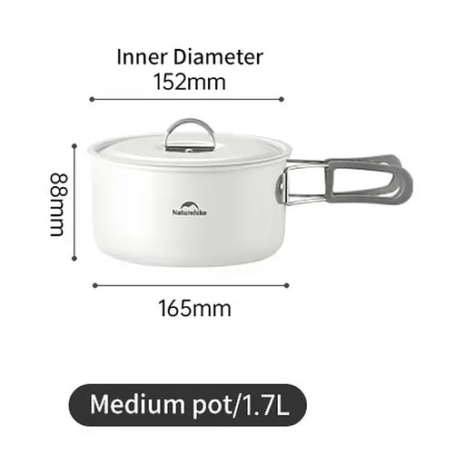 Каструля з керамічним антипригарним покриттям Naturehike CNK2450CF013 алюміній 1.7л - фото 2