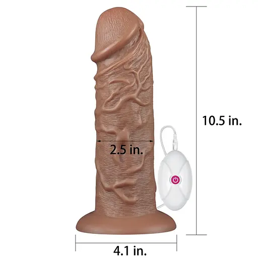 Вибратор Lovetoy Realistic Chubby Dildo 10.5'' 26.6 см коричневый - фото 13