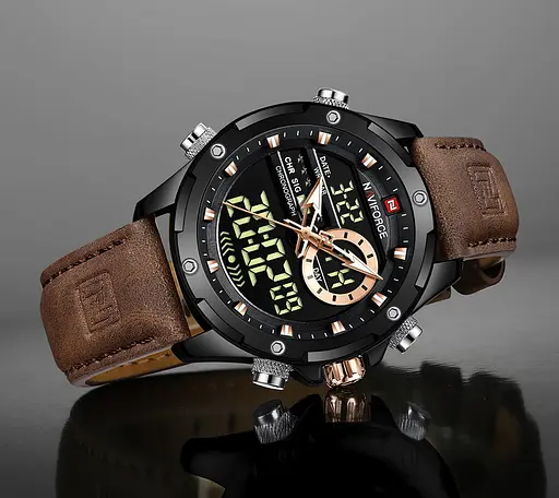 Наручний годинник чоловічий Naviforce Pride Чорний (2799) - фото 6