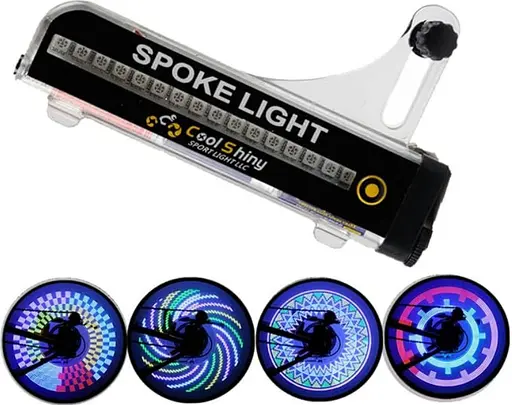 Велосипедная разноцветная светодиодная подсветка колес велосипеда Spoke Light 21 вело узор - фото 1