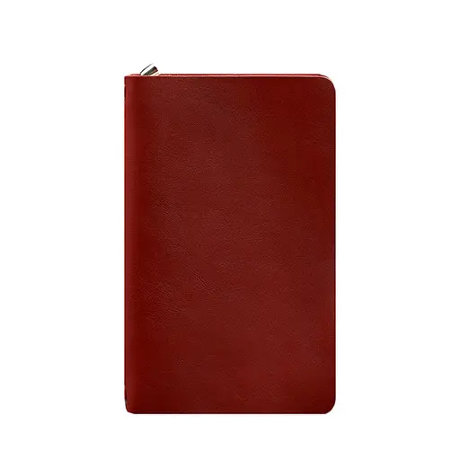 Кожаный блокнот (софт-бук) 8.0 на резинке красный краст - фото 6