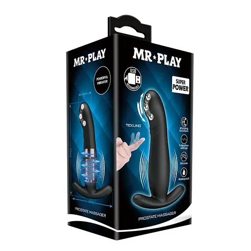 Вібромасажер простати LyBaile Mr.Play Vibrating Tickling, 12.7 см чорний - фото 8