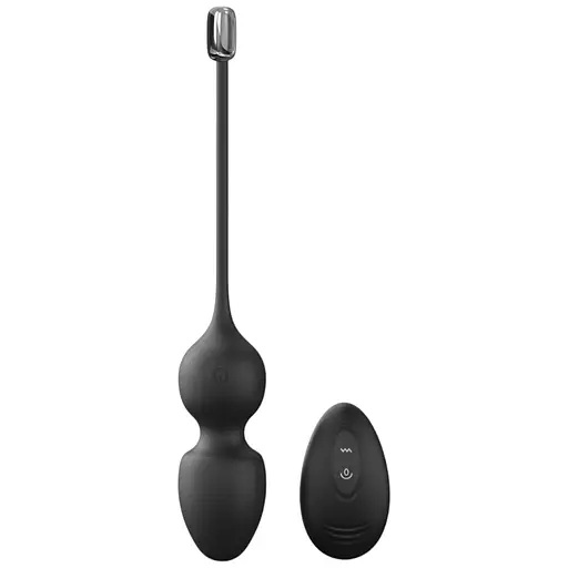 Вагінальні кульки Dorcel Love Balls Black, вібрації і рухи внутрішньої кульки, пульт ДУ
