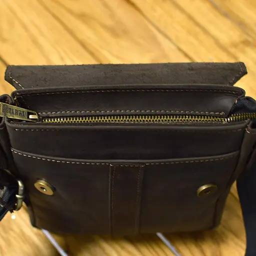 Шкіряна чоловіча сумка через плече TARWA 23х19х5 см nsa0001287 - фото 3