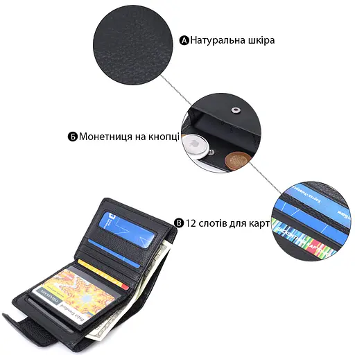 Кожаный женский кошелек ST Leather 10х11.2х1.5 см acs0029439 - фото 4