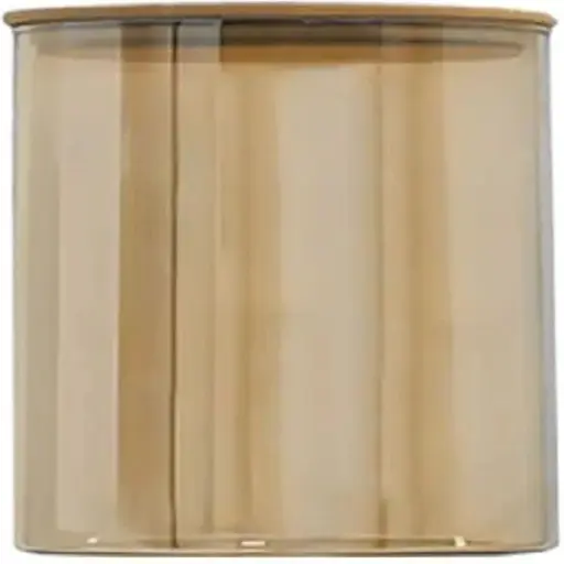 Емкость стеклянная Vittora с деревянной крышкой круглая янтарь 500 мл VT-8005 (135512) 