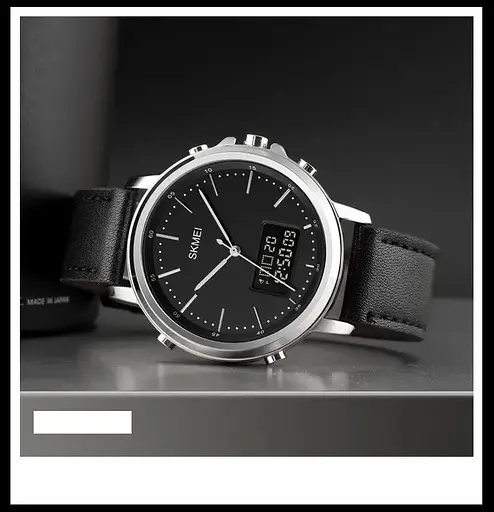 Чоловічий спортивний наручний годинник Skmei 1652 (Сріблясті з чорним) - фото 5