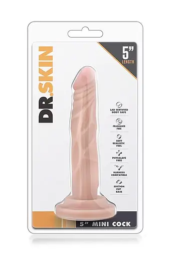 Фалоімітатор Dr. Skin Mini Cock 5 14.6 см тілесний - фото 2