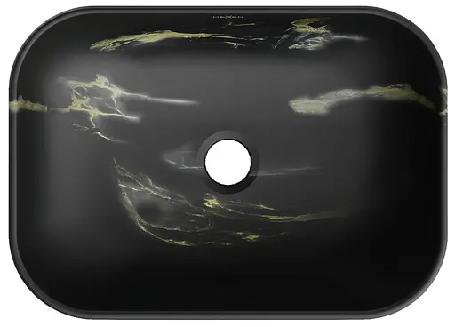 Умивальник Mexen Rita black marble matt накладний MEX-21084588, Чорний матовий - фото 2